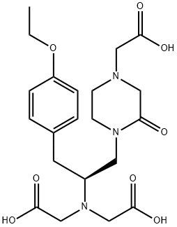 1-Piperazineacetic acid, 4-[(2S)-2-[bis(carboxymethyl)amino]-3-(4-ethoxyphenyl)propyl]-3-oxo- Structure