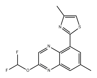 Quinoxaline, 2-(difluoromethoxy)-7-methyl-5-(4-methyl-2-thiazolyl)- Structure