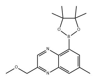 Quinoxaline, 2-(methoxymethyl)-7-methyl-5-(4,4,5,5-tetramethyl-1,3,2-dioxaborolan-2-yl)- Structure