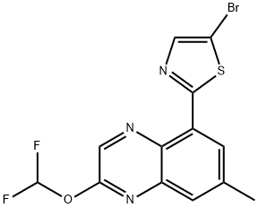 Quinoxaline, 5-(5-bromo-2-thiazolyl)-2-(difluoromethoxy)-7-methyl- Structure