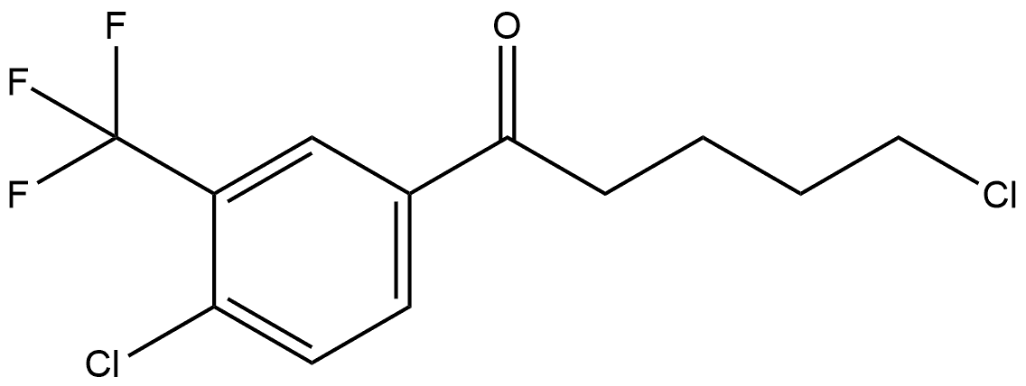 5-Chloro-1-[4-chloro-3-(trifluoromethyl)phenyl]-1-pentanone Structure