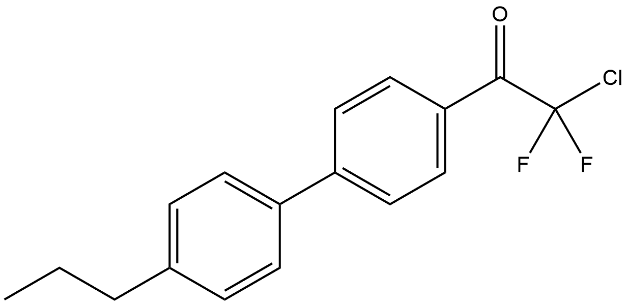 2-Chloro-2,2-difluoro-1-(4'-propyl[1,1'-biphenyl]-4-yl)ethanone 구조식 이미지