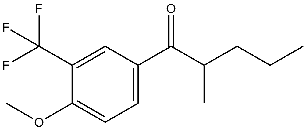 1-[4-Methoxy-3-(trifluoromethyl)phenyl]-2-methyl-1-pentanone Structure