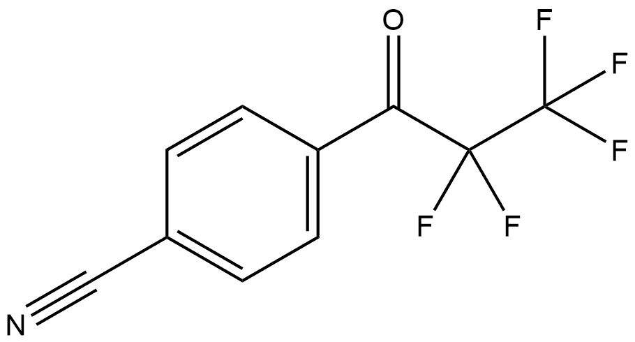 4-(2,2,3,3,3-Pentafluoro-1-oxopropyl)benzonitrile Structure