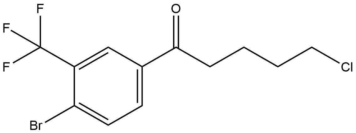 1-[4-Bromo-3-(trifluoromethyl)phenyl]-5-chloro-1-pentanone Structure