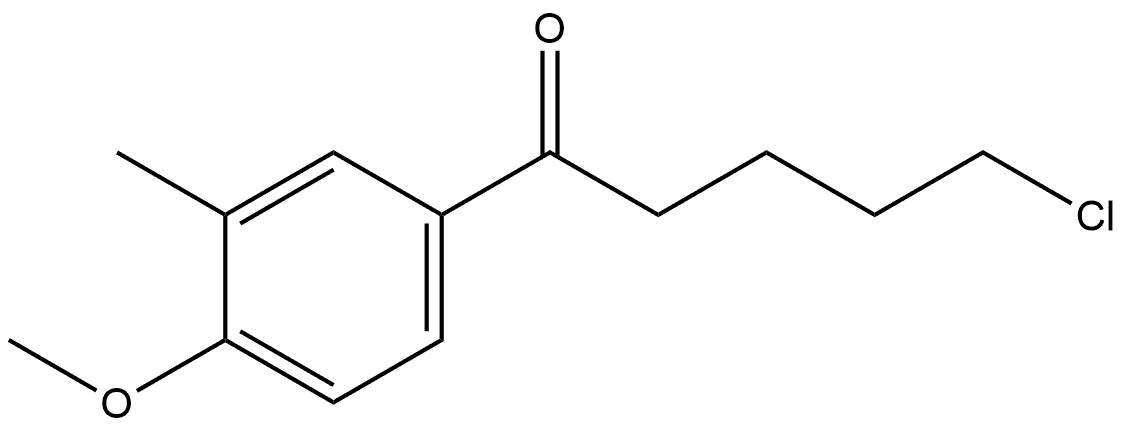 5-Chloro-1-(4-methoxy-3-methylphenyl)-1-pentanone Structure