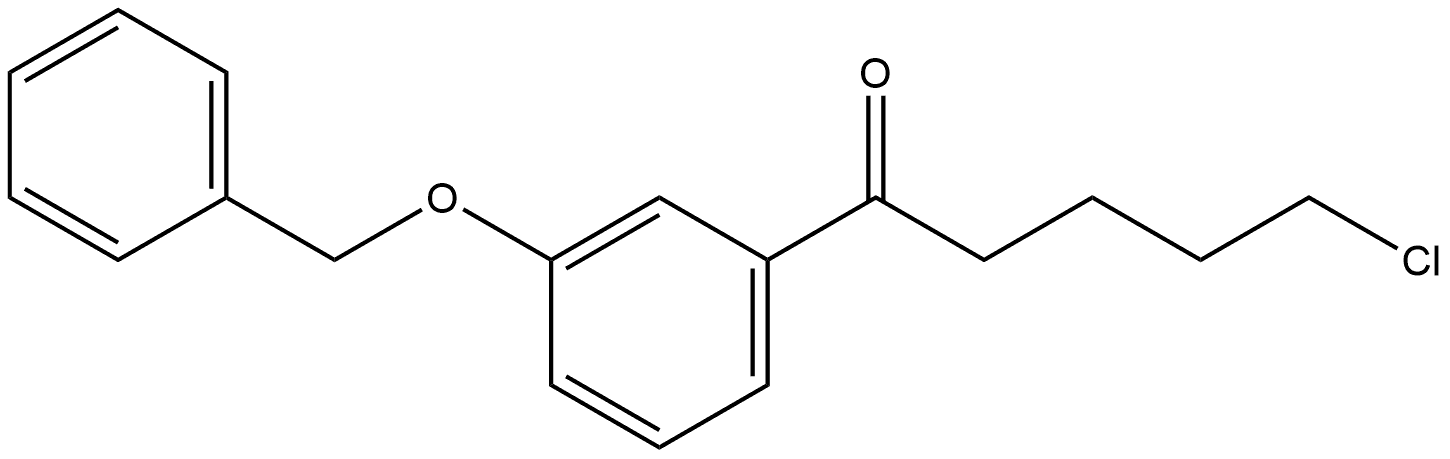 5-Chloro-1-[3-(phenylmethoxy)phenyl]-1-pentanone Structure