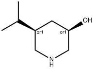 rel-(3R,5R)-5-(1-Methylethyl)-3-piperidinol 구조식 이미지