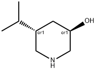 rel-(3R,5S)-5-(1-Methylethyl)-3-piperidinol 구조식 이미지