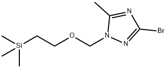 1H-1,2,4-Triazole, 3-bromo-5-methyl-1-[[2-(trimethylsilyl)ethoxy]methyl]- 구조식 이미지