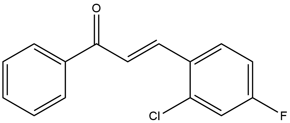 (2E)-3-(2-Chloro-4-fluorophenyl)-1-phenyl-2-propen-1-one Structure