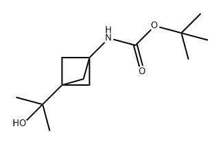 Carbamic acid, N-[3-(1-hydroxy-1-methylethyl)bicyclo[1.1.1]pent-1-yl]-, 1,1-dimethylethyl ester Structure