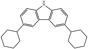 9H-Carbazole, 3,6-dicyclohexyl- Structure