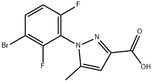 1-(3-bromo-2,6-difluorophenyl)-5-methyl-1h-pyrazole-3-carboxylic acid Structure