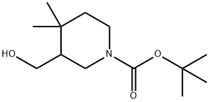 tert-butyl 3-(hydroxymethyl)-4,4-dimethylpiperidine-1-carboxylate Structure