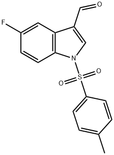 1H-Indole-3-carboxaldehyde, 5-fluoro-1-[(4-methylphenyl)sulfonyl]- Structure