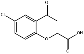 (2-Acetyl-4-chlorophenoxy)acetic acid Structure