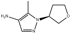 1H-Pyrazol-4-amine, 5-methyl-1-[(3S)-tetrahydro-3-furanyl]- Structure