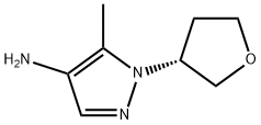 1H-Pyrazol-4-amine, 5-methyl-1-[(3R)-tetrahydro-3-furanyl]- Structure