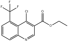 3-Quinolinecarboxylic acid, 4-chloro-5-(trifluoromethyl)-, ethyl ester Structure