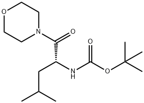 Carbamic acid, N-[(1R)-3-methyl-1-(4-morpholinylcarbonyl)butyl]-, 1,1-dimethylethyl ester Structure