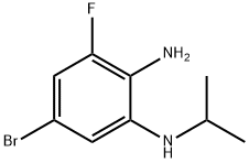 1,2-Benzenediamine, 5-bromo-3-fluoro-N1-(1-methylethyl)- Structure