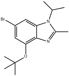 1H-Benzimidazole, 6-bromo-4-(1,1-dimethylethoxy)-2-methyl-1-(1-methylethyl)- Structure