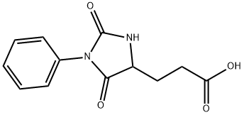 4-Imidazolidinepropanoic acid, 2,5-dioxo-1-phenyl- Structure