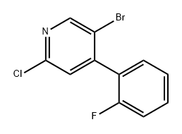 Pyridine, 5-bromo-2-chloro-4-(2-fluorophenyl)- Structure