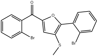 (2-bromophenyl)(5-(2-bromophenyl)-4-(methylthio)furan-2-yl)methanone Structure