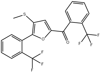 2-o-trifluoromethyl phenyl-5-o-trifluoromethyl benzoyl-3-methythifuran Structure