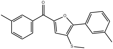 (4-(methylthio)-5-(m-tolyl)furan-2-yl)(m-tolyl)methanone 구조식 이미지