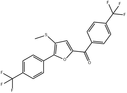 (4-(methylthio)-5-(4-(trifluoromethyl)phenyl)furan-2-yl)(4-(trifluorom Structure