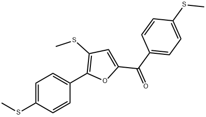 (4-(methylthio)-5-(4-(methylthio)phenyl)furan-2-yl)(4-(methylthio)phenyl)methanone Structure