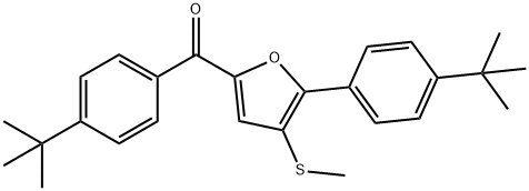 (4-(tert-butyl)phenyl)(5-(4-(tert-butyl)phenyl)-4-(methylthio)furan-2-yl)methanone Structure