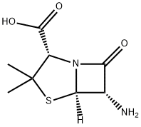 (2S,5R,6S)-6-Amino-3,3-dimethyl-7-oxo-4-thia-1-azabicyclo[3.2.0]heptane-2-carboxylic acid 구조식 이미지