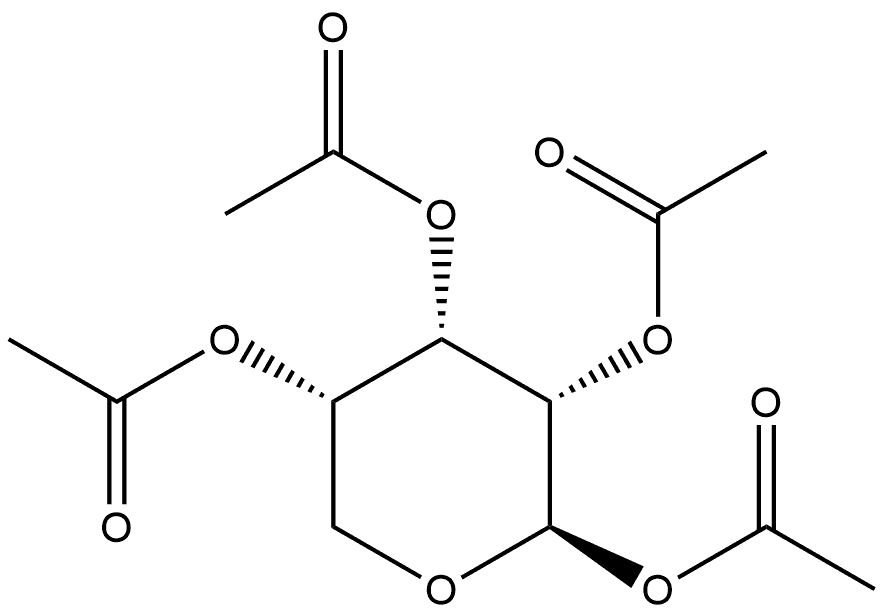 β-L-Ribopyranose, 1,2,3,4-tetraacetate Structure