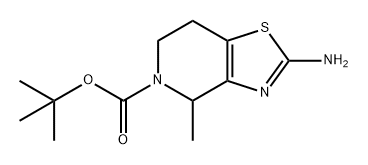 Thiazolo[4,5-c]pyridine-5(4H)-carboxylic acid, 2-amino-6,7-dihydro-4-methyl-, 1,1-dimethylethyl ester Structure