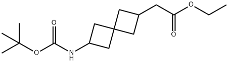 Spiro[3.3]heptane-2-acetic acid, 6-[[(1,1-dimethylethoxy)carbonyl]amino]-, ethyl ester Structure