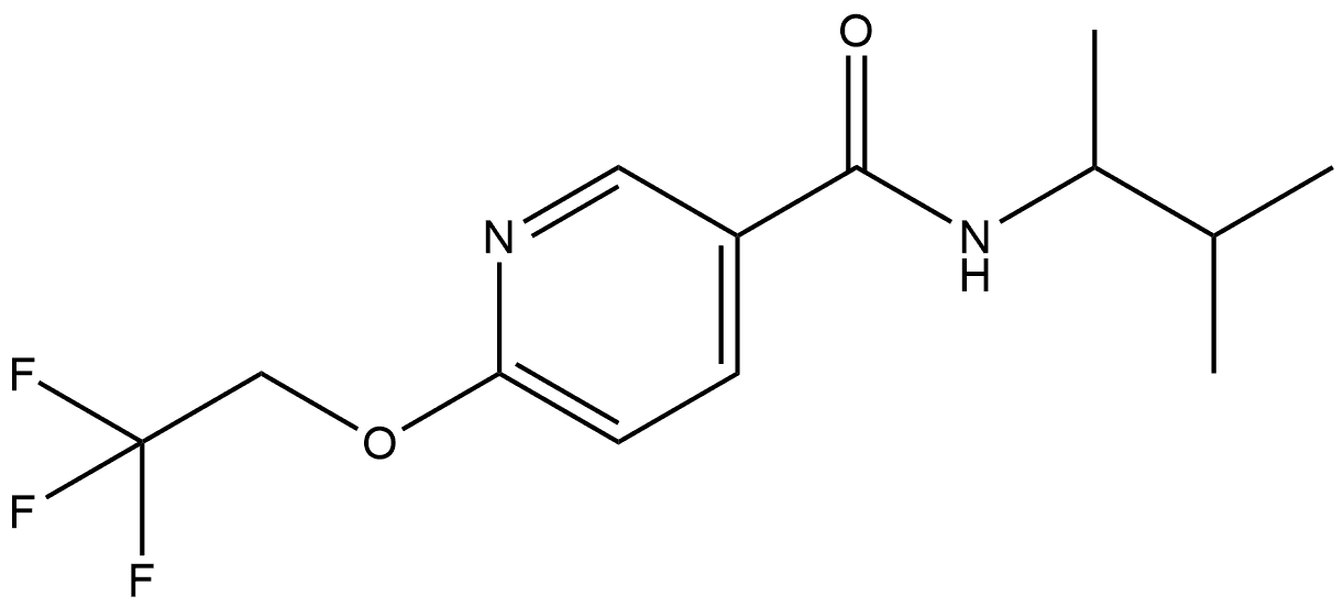 N-(1,2-Dimethylpropyl)-6-(2,2,2-trifluoroethoxy)-3-pyridinecarboxamide Structure