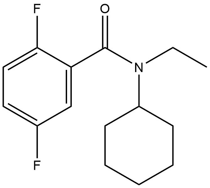 N-Cyclohexyl-N-ethyl-2,5-difluorobenzamide Structure