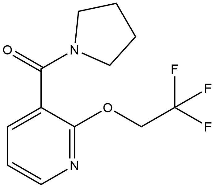 1-Pyrrolidinyl[2-(2,2,2-trifluoroethoxy)-3-pyridinyl]methanone Structure