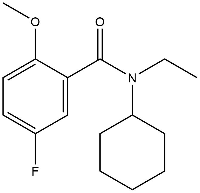 N-Cyclohexyl-N-ethyl-5-fluoro-2-methoxybenzamide Structure