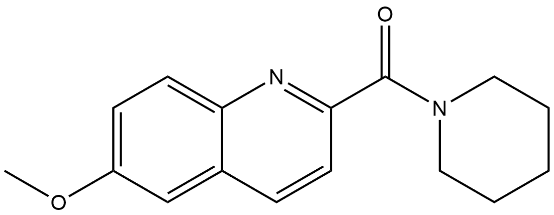 (6-Methoxy-2-quinolinyl)-1-piperidinylmethanone Structure