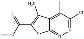 Thieno[2,3-c]pyridazine-6-carboxylic acid, 5-amino-3-chloro-4-methyl-, methyl ester Structure