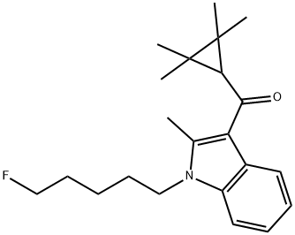 Methanone, [1-(5-fluoropentyl)-2-methyl-1H-indol-3-yl](2,2,3,3-tetramethylcyclopropyl)- Structure