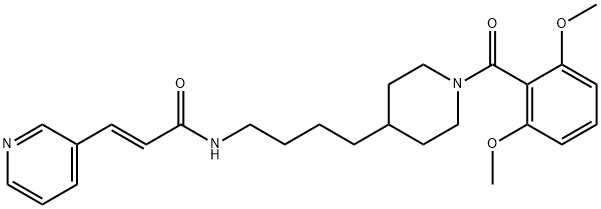 2-Propenamide, N-[4-[1-(2,6-dimethoxybenzoyl)-4-piperidinyl]butyl]-3-(3-pyridinyl)-, (2E)- Structure