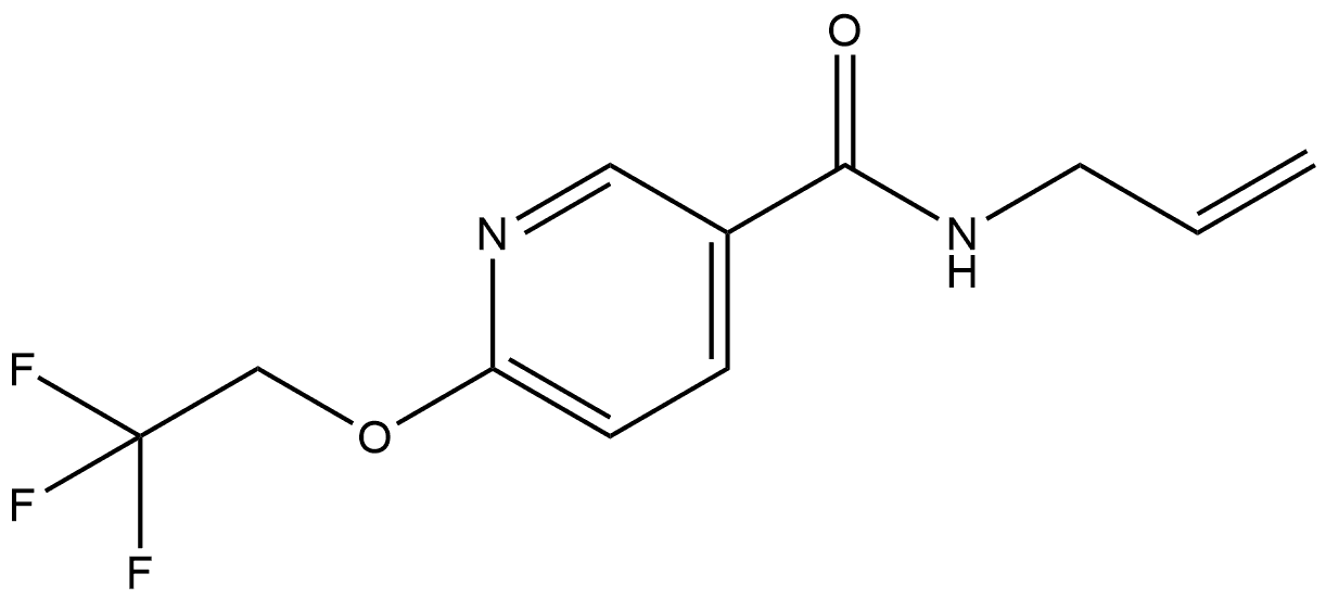 N-2-Propen-1-yl-6-(2,2,2-trifluoroethoxy)-3-pyridinecarboxamide Structure