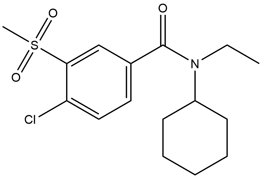 4-Chloro-N-cyclohexyl-N-ethyl-3-(methylsulfonyl)benzamide Structure