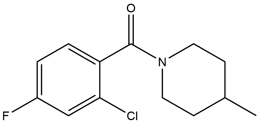 (2-Chloro-4-fluorophenyl)(4-methyl-1-piperidinyl)methanone Structure